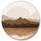 Designart - Minimalist Terracotta Landscape - Modern Metal Circle Wall Art